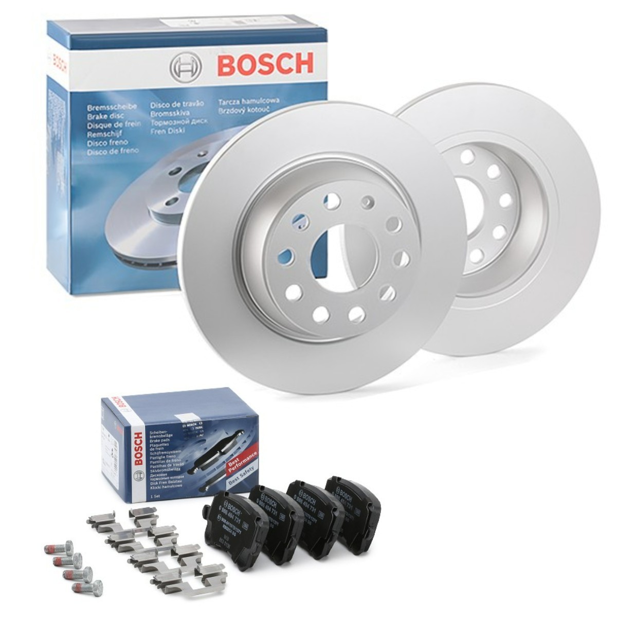 Bremseskiver og -klosser BOSCH BSH3405N0183 BOSCH BSH3405N0183 Bremseskiver og klosser foran og bak Volkswagen TIGUAN 2016