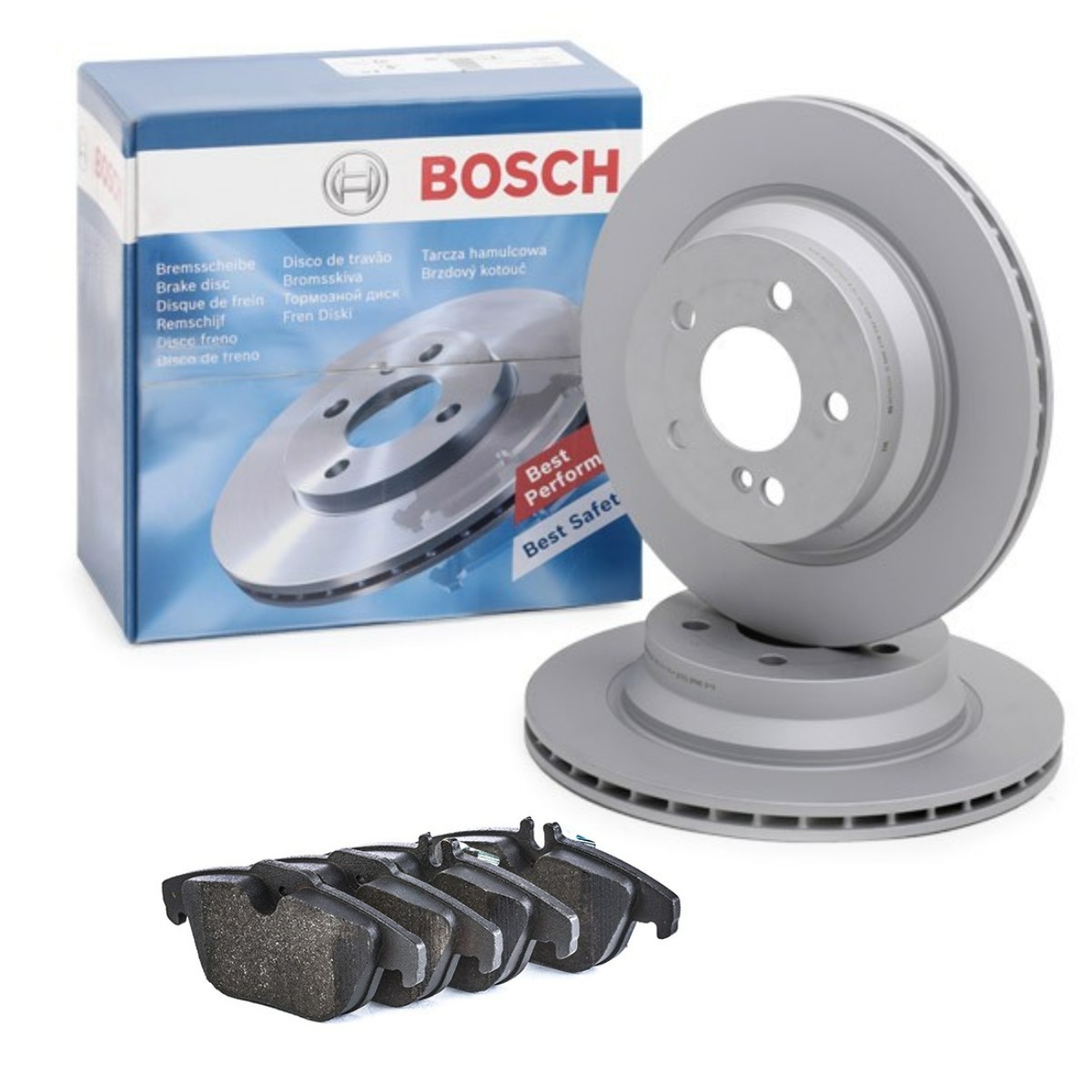 BOSCH Bromssats, skivbroms BSH3405N0191 BOSCH BSH3405N0191 Bromsskivor och bromsbelägg GLK X204 fram och bak