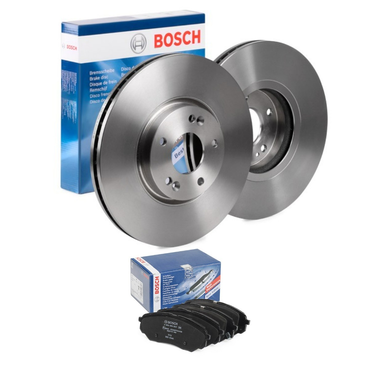 BOSCH Bremseskiver og klodser BSH3405N0217 BOSCH BSH3405N0217 Hyundai i30 III Stationcar Bremseklodser og skiver pris