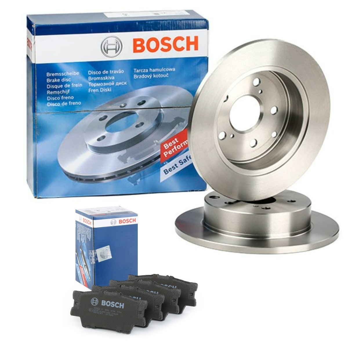BOSCH Remschijven en blokken BSH3405N0247 BOSCH BSH3405N0247 Remmenset Hiace Bus (H100, H200) prijs