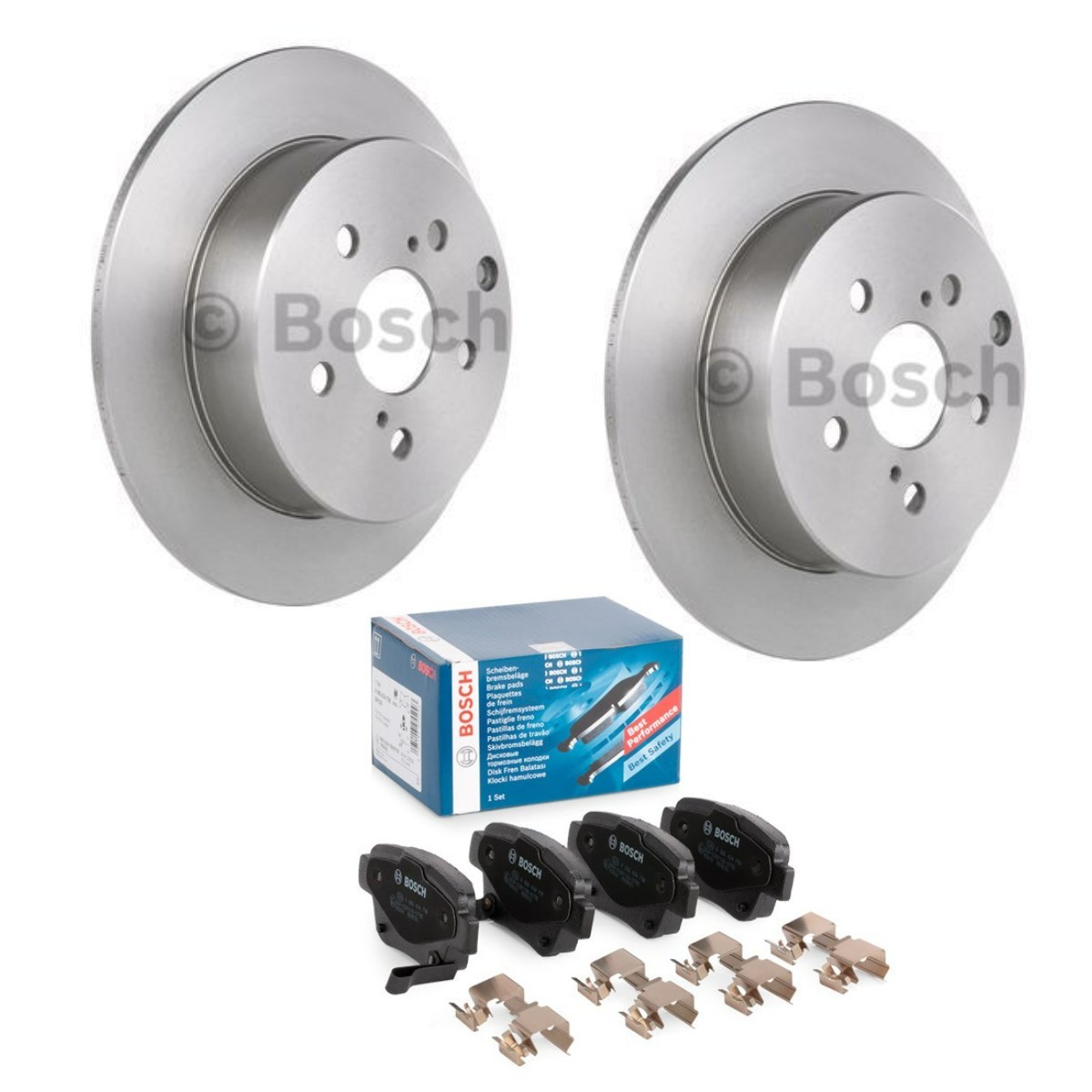 BOSCH Remschijven en blokken BSH3405N0260 BOSCH BSH3405N0260 Blokken en schijven Vios / Yaris II Sedan (XP9) prijs