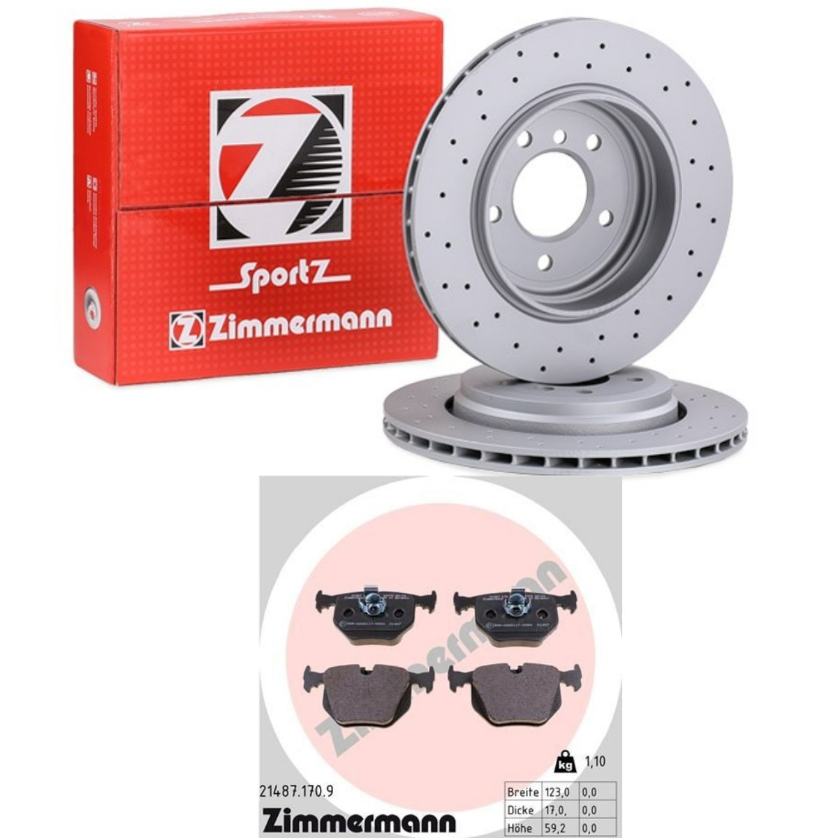ZIMMERMANN Brake discs and pads set ZMN3405N0039 ZMN3405N0039 ZIMMERMANN brake discs and pads RENAULT TALISMAN