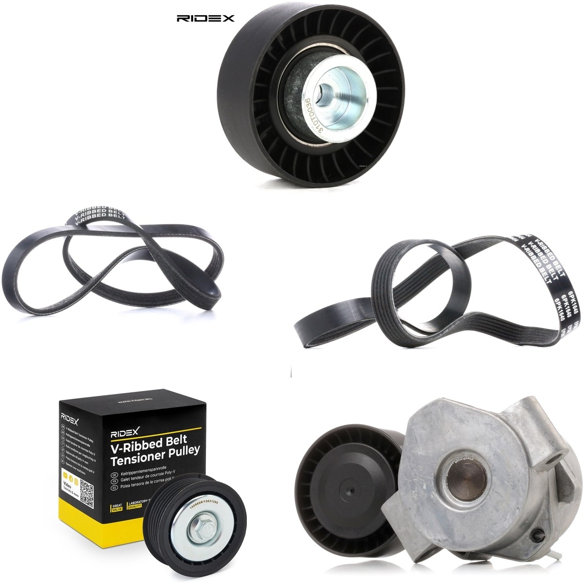 RIDEX Drivremssats 542R1257 542R1257 RIDEX flerspårsremssats Citroen C5