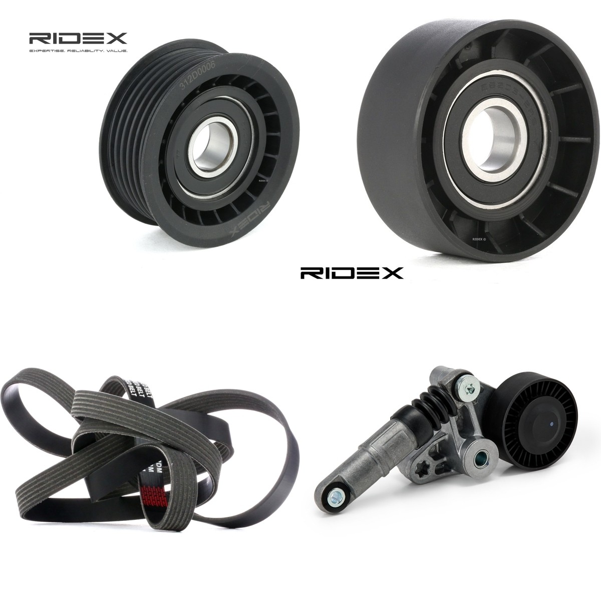 RIDEX Kileremsett 542R1326 Drivremsett RIDEX Audi A3 542R1326