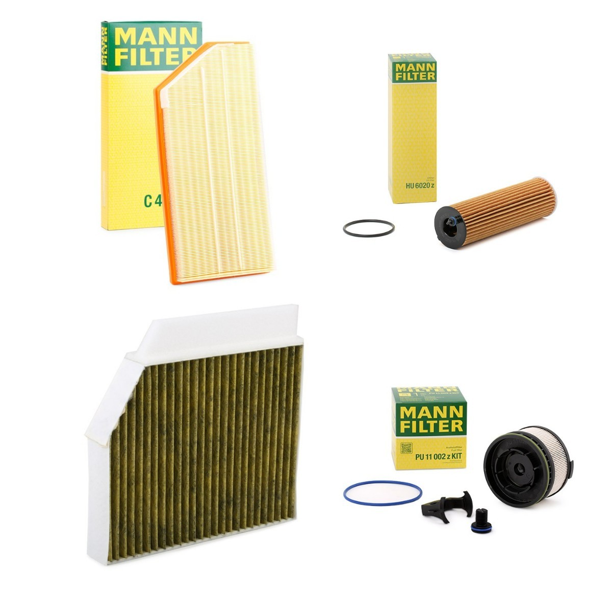 MANN-FILTER Filter kit MNF4055N0102 MNF4055N0102 Servicekit og filtersæt MANN-FILTER MERCEDES-BENZ 100