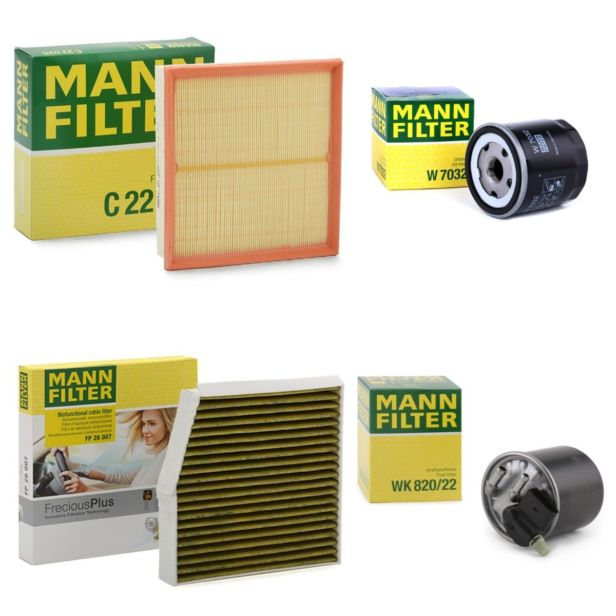 MANN-FILTER Filter kit MNF4055N0106 Servicekit og filtersæt MANN-FILTER Mercedes-Benz 100 MNF4055N0106
