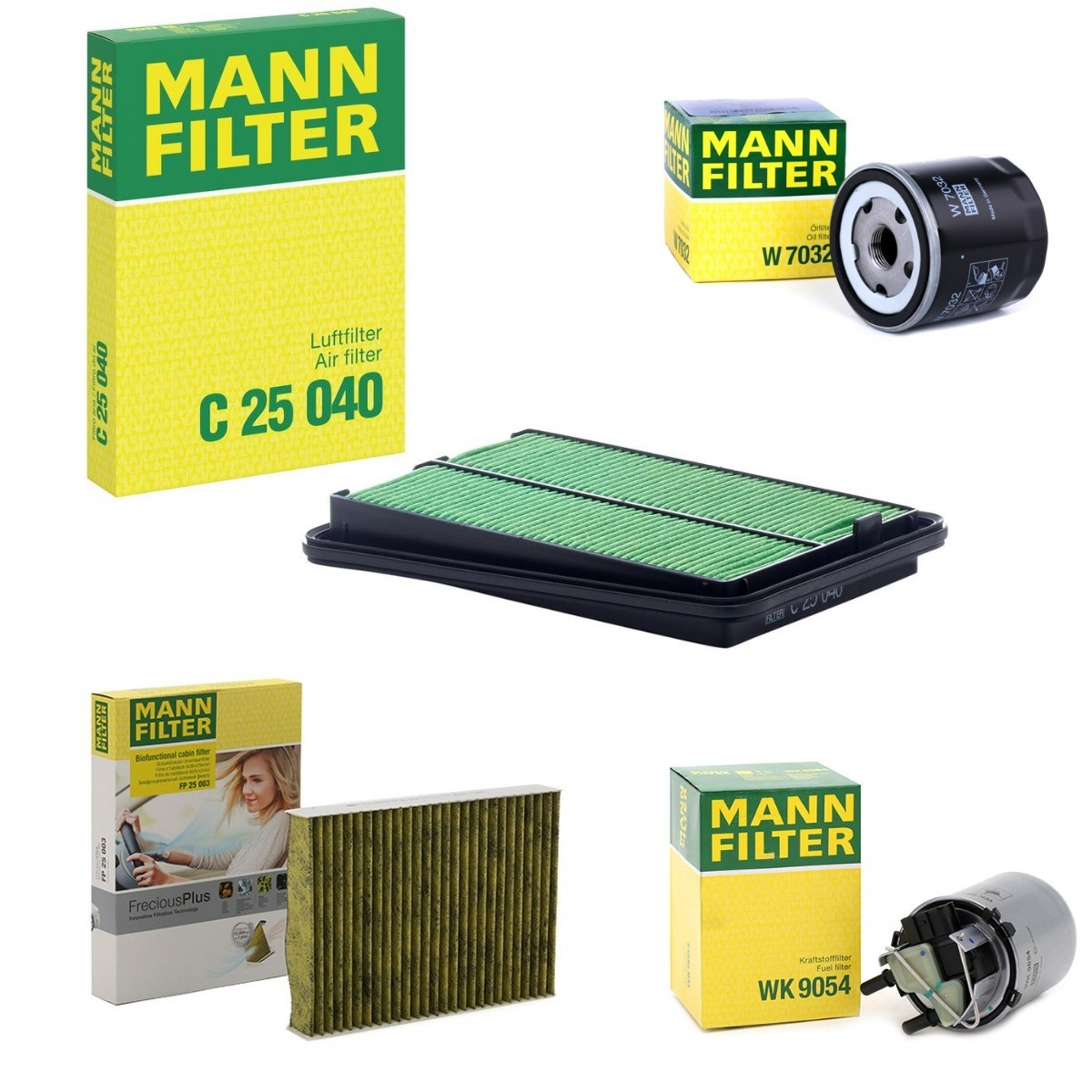 MANN-FILTER Filterset MNF4055N0110 MANN-FILTER MNF4055N0110 Onderhoudspakket en filterset Nissan Kubistar Van X80 prijs