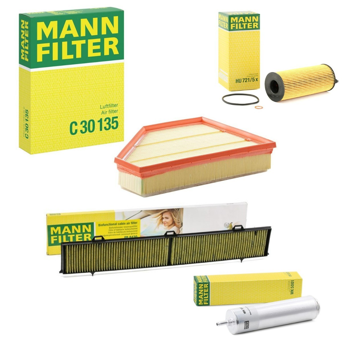 MANN-FILTER Filtersats MNF4055N0121 MANN-FILTER MNF4055N0121 Servicekit och filtersats BMW E36 Coupe original
