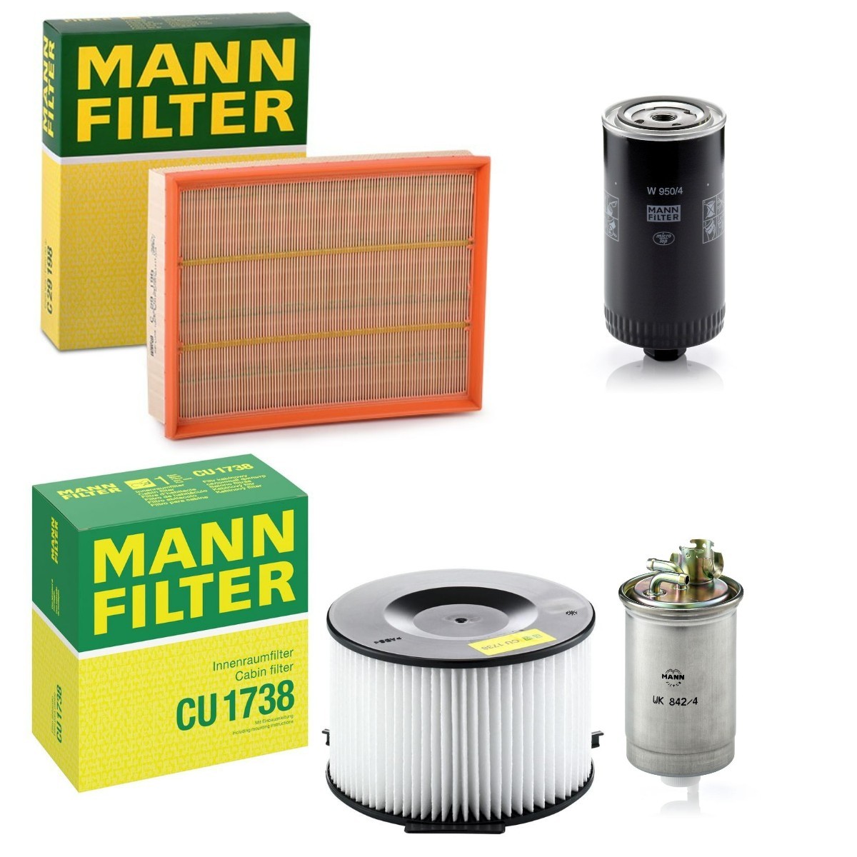 MANN-FILTER Suodatinsarja MNF4055N0124 MANN-FILTER MNF4055N0124 Suodatinsarja VW Transporter T4 Van (70A, 70H, 7DA, 7DH) 2.8 VR6 204 hv 2002