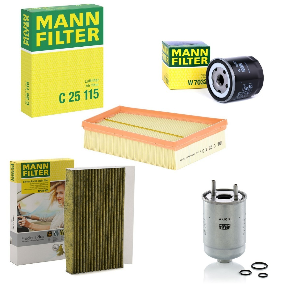 MANN-FILTER Filter kit MNF4055N0142 MANN-FILTER MNF4055N0142 Servicekit og filtersæt RENAULT Mascott Ladvogn / Chassis (UH_, HH_) billig
