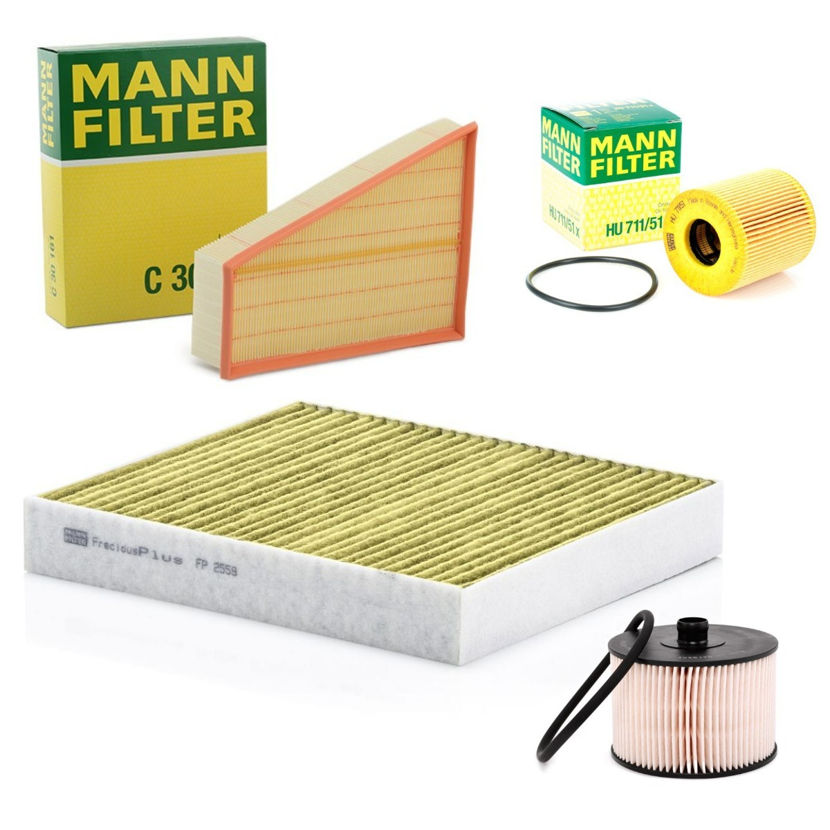MANN-FILTER Filter kit MNF4055N0144 MANN-FILTER MNF4055N0144 Ford Transit mk5 Van Servicekit og filtersæt pris