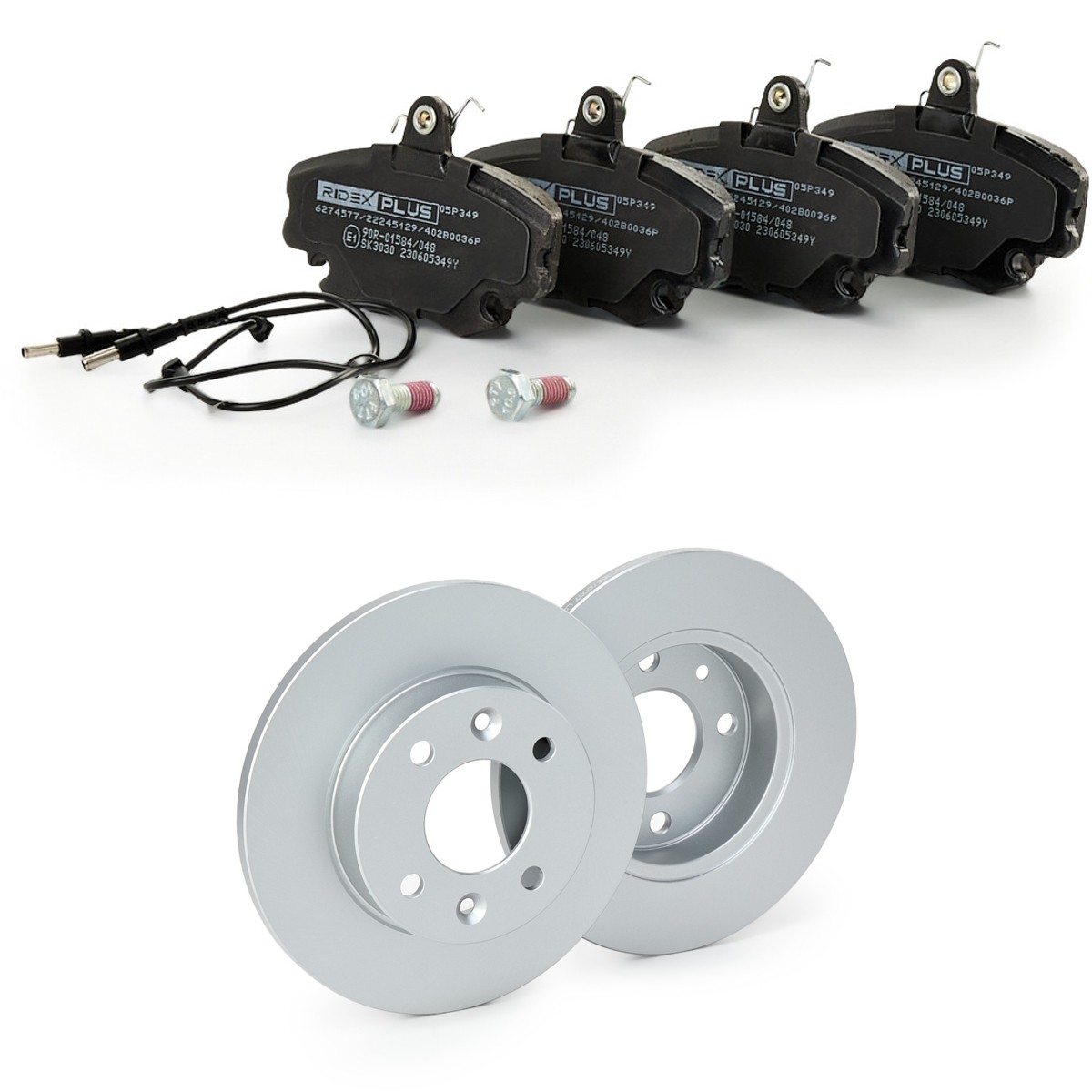 RIDEX PLUS Bremseskiver og -klosser 3405B0095P Bremseskiver og klosser RIDEX PLUS Renault GRAND SCÉNIC 3405B0095P