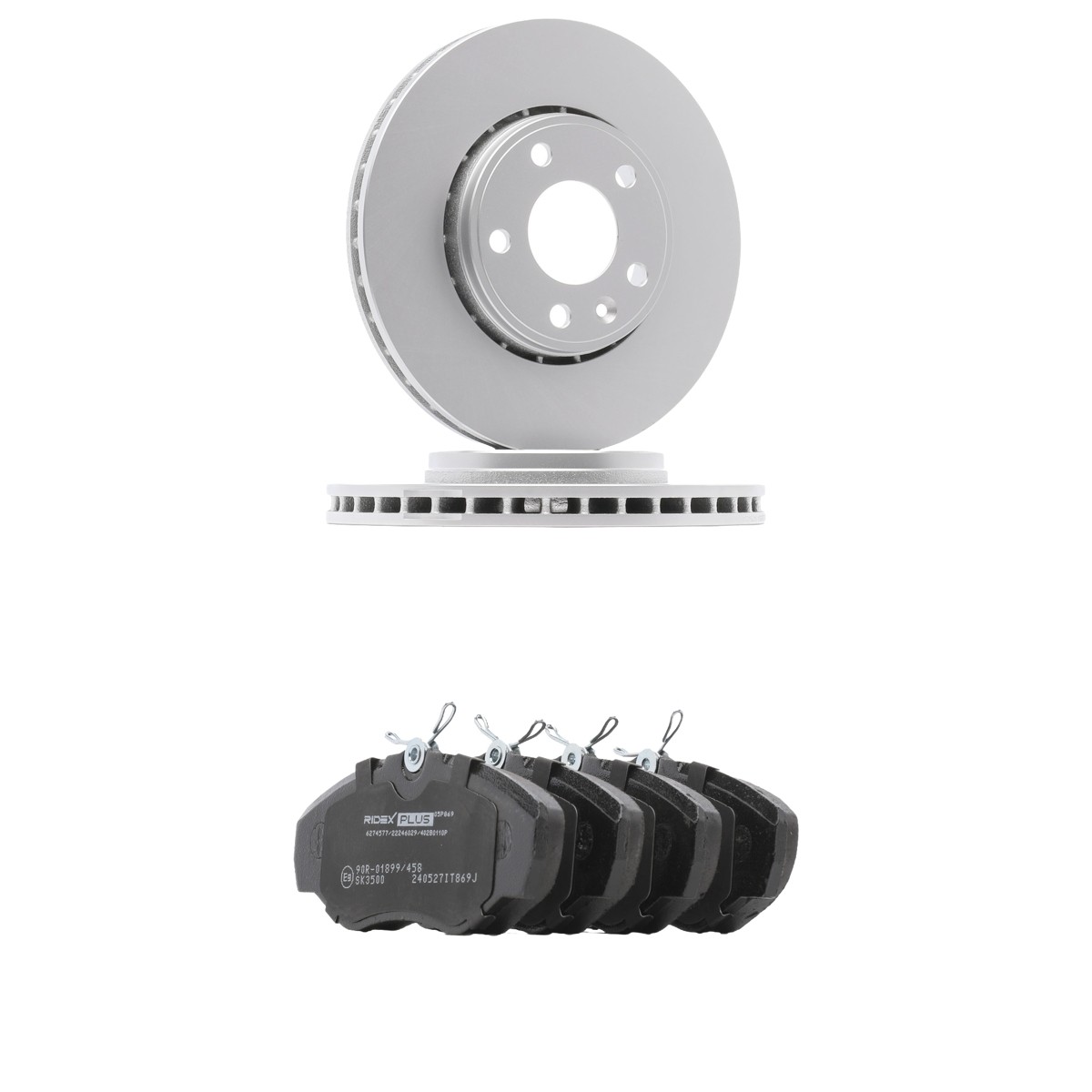 RIDEX PLUS Bremseskiver og klodser 3405B0207P Bremsesæt RIDEX PLUS MASTER 3405B0207P billig