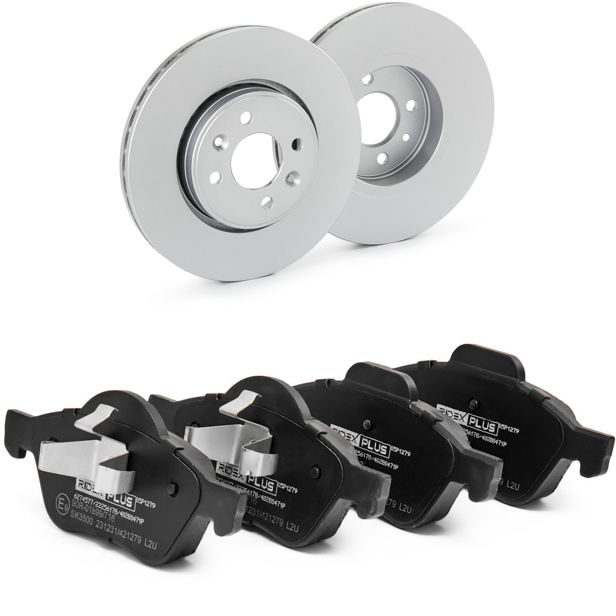 RIDEX PLUS Bremseskiver og klodser 3405B0271P Bremse-kit RIDEX PLUS MASTER 3405B0271P billig