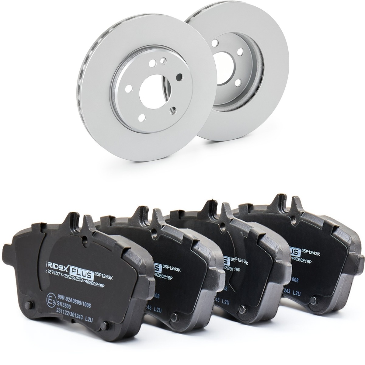 RIDEX PLUS Bromssats, skivbroms 3405B0082P 3405B0082P RIDEX PLUS bromssats MERCEDES-BENZ C-klass