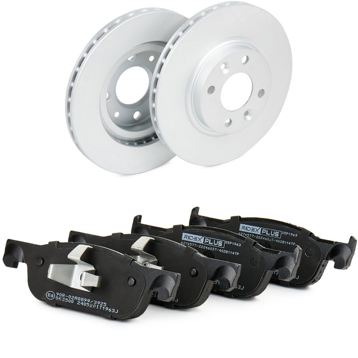 RIDEX PLUS Bremseskiver og klodser 3405B1006P 3405B1006P Bremseklodser og skiver RENAULT MASTER RIDEX PLUS