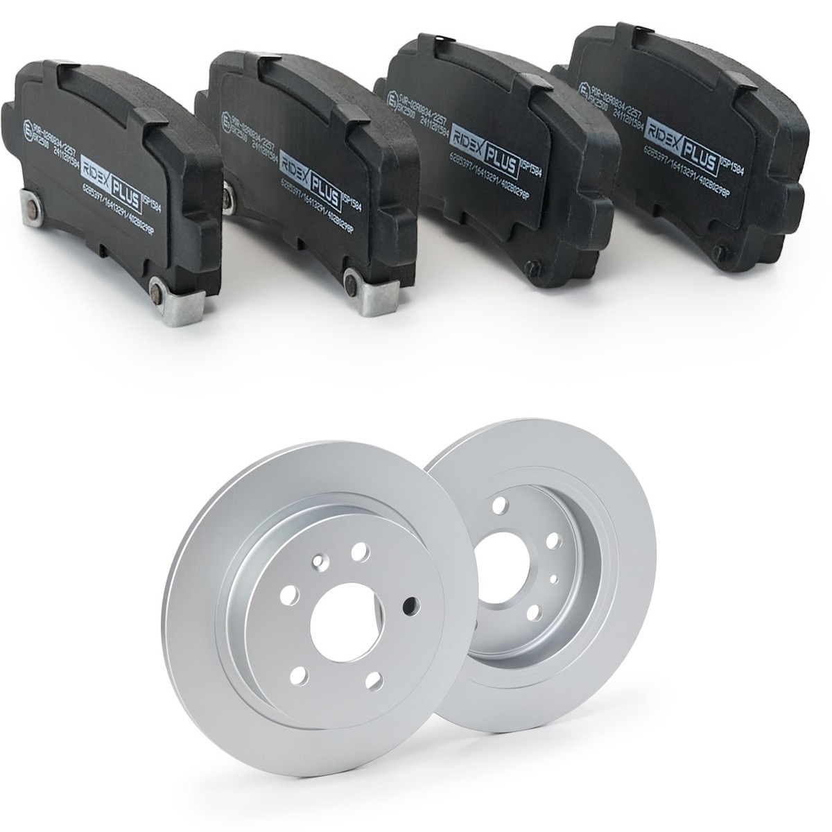 RIDEX PLUS Bromssats, skivbroms 3405B0473P 3405B0473P RIDEX PLUS bromssats Mercedes C-klass
