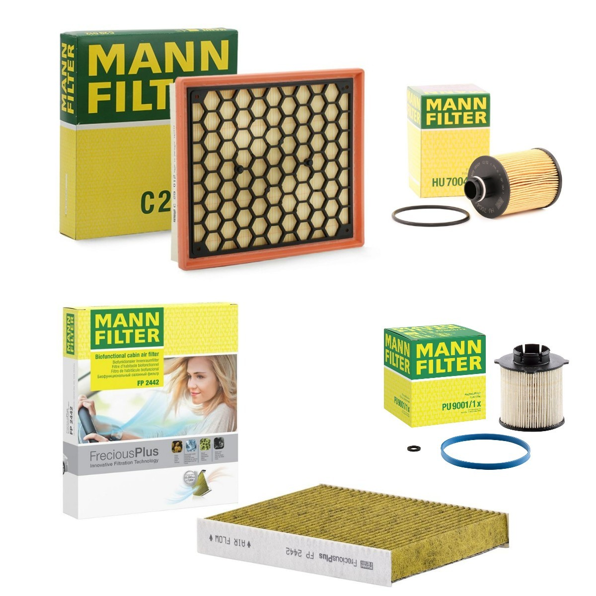 MANN-FILTER Filtersett MNF4055N0159 MNF4055N0159 Filtersett CHEVROLET NUBIRA MANN-FILTER