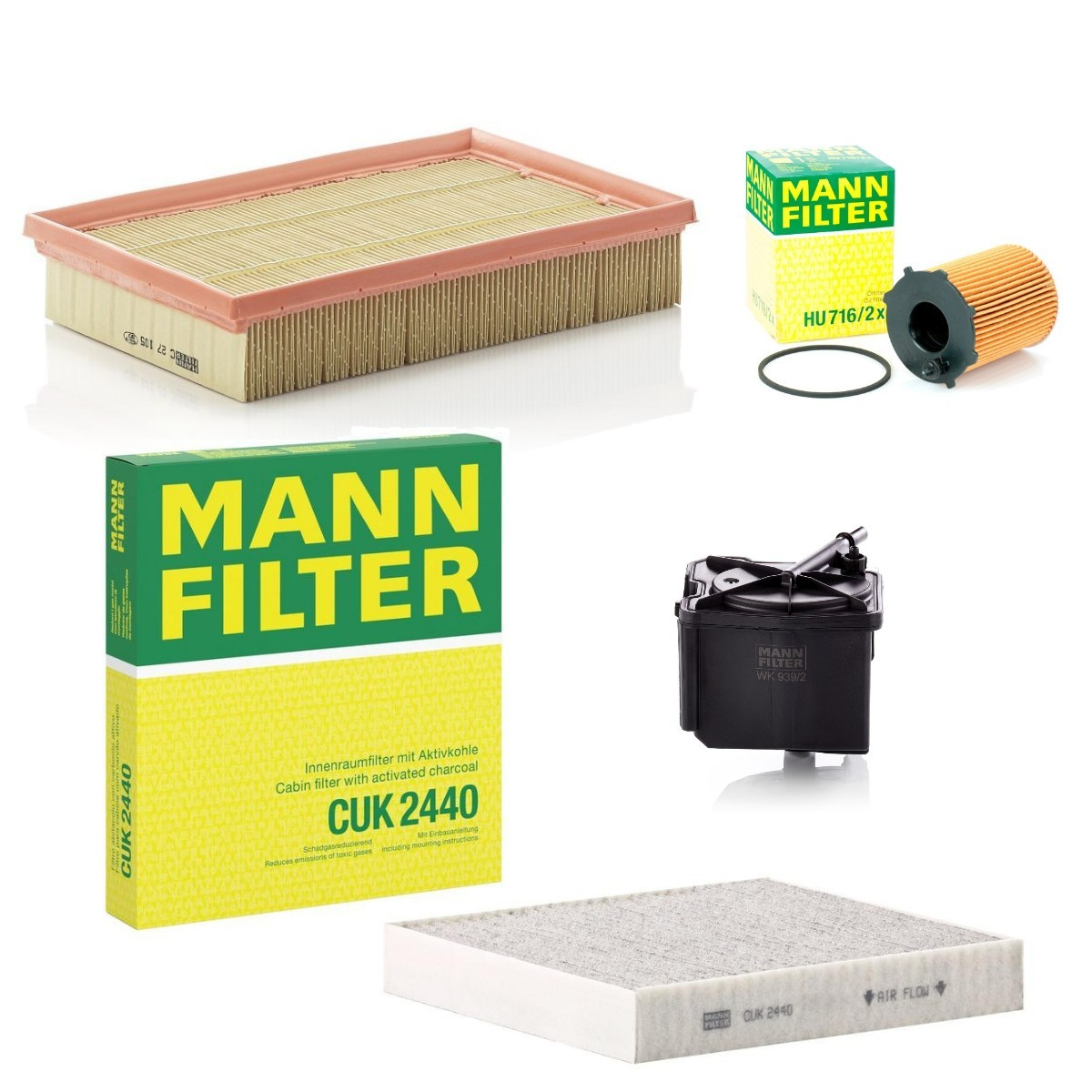 MANN-FILTER Suodatinsarja MNF4055N0165 MANN-FILTER MNF4055N0165 Volvo XC60 156 suodatinsarja
