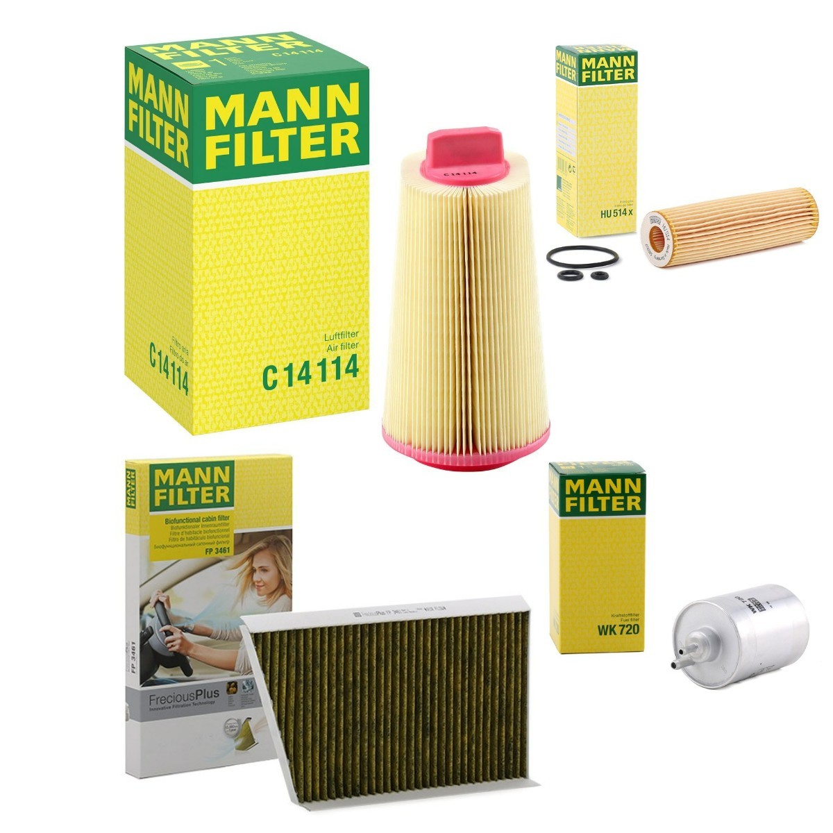 MANN-FILTER Filterset MNF4055N0174 MNF4055N0174 MANN-FILTER Inspektionspaket und Filterset Mercedes SLK R170 Kosten
