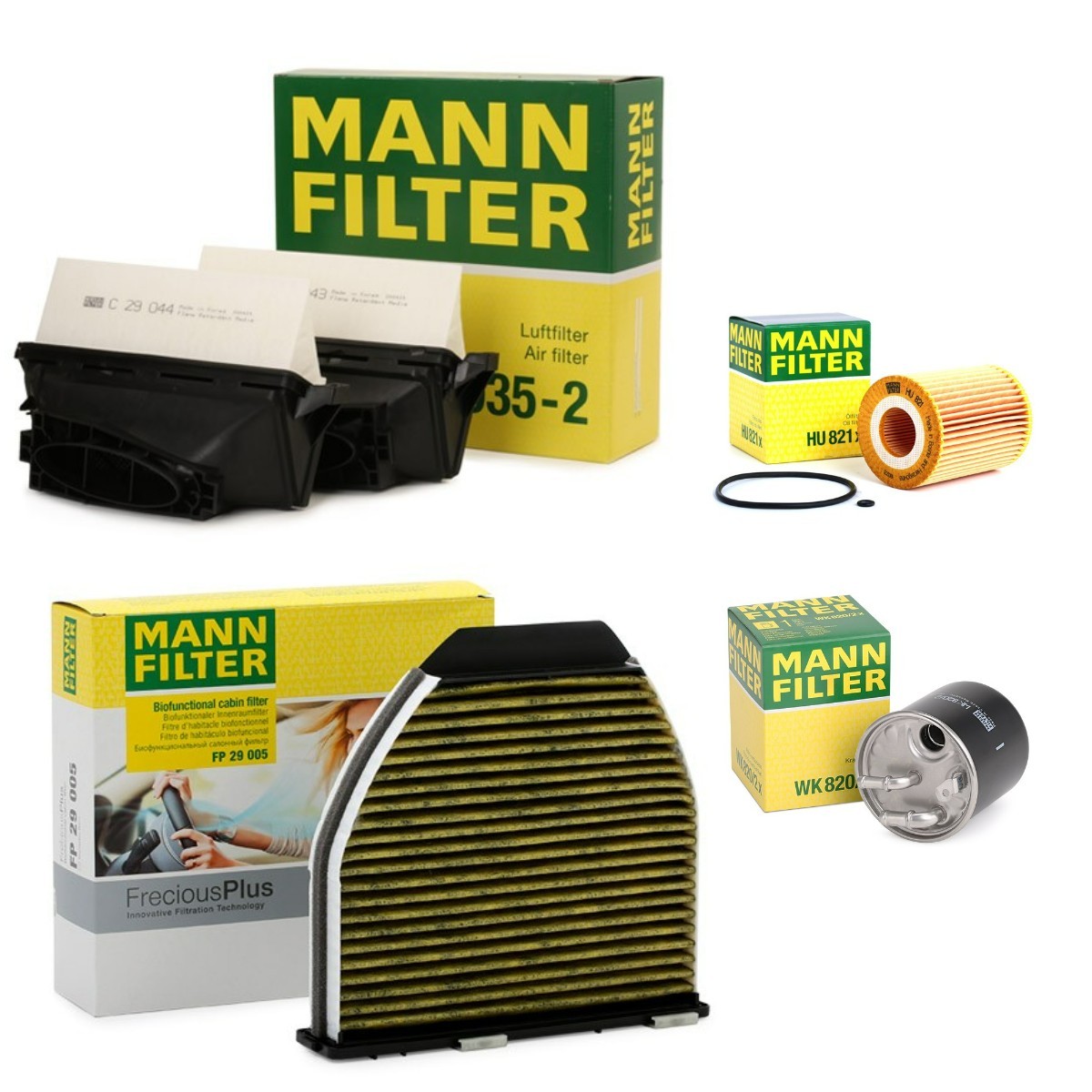 MANN-FILTER Filter kit MNF4055N0187 MANN-FILTER MNF4055N0187 GLK X204 Servicekit og filtersæt til en rimelig pris