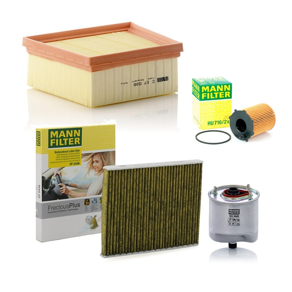 MANN-FILTER Filter-komplekt MNF4055N0190 MANN-FILTER MNF4055N0190 Filter-komplekt Ford Fiesta Mk6 hind