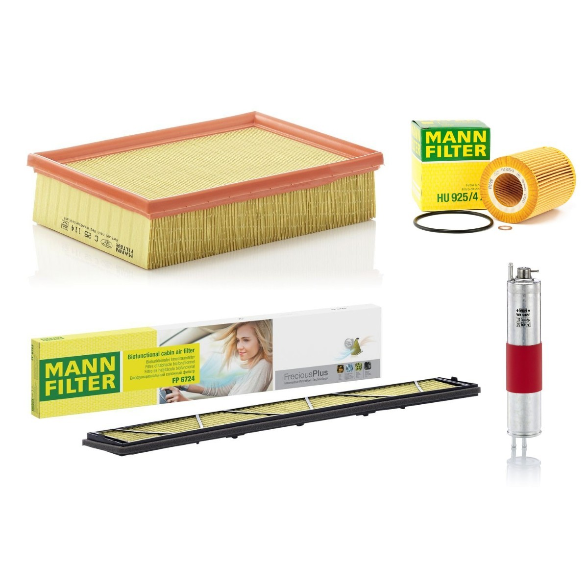 MANN-FILTER Filter kit MNF4055N0199 MNF4055N0199 Servicekit og filtersæt HYUNDAI H350 MANN-FILTER