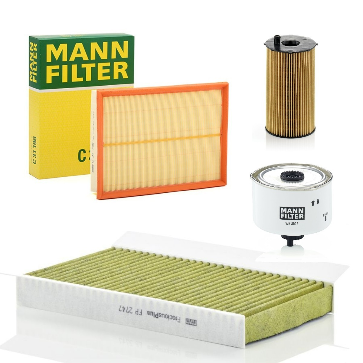 MANN-FILTER Filterset MNF4055N0200 Onderhoudspakket en filterset MANN-FILTER BERLINGO MNF4055N0200 goedkoop
