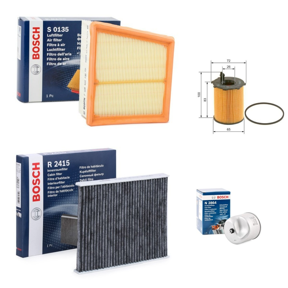 BOSCH Filter kit BSH4055N0196 BOSCH BSH4055N0196 LEXUS RX filter set replacement