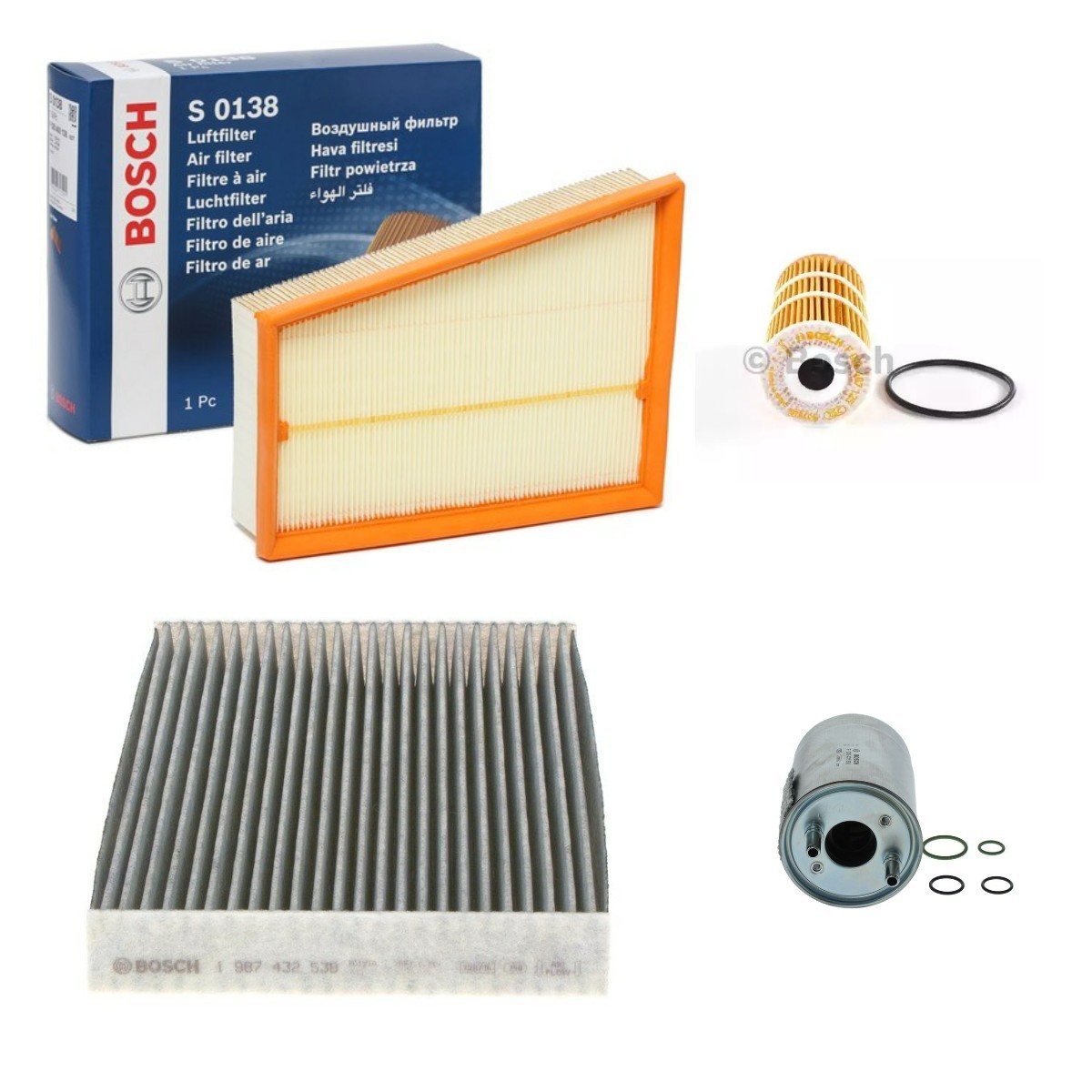 BOSCH Filter kit BSH4055N0197 BOSCH BSH4055N0197 Mascott Ladvogn / Chassis (UH_, HH_) Servicekit og filtersæt originale pris