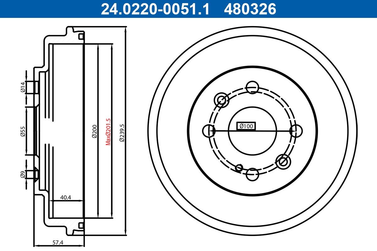 ATE Jarrurumpu 24.0220-0051.1 24.0220-0051.1 ATE Jarrurumpu Mazda 929 hinta