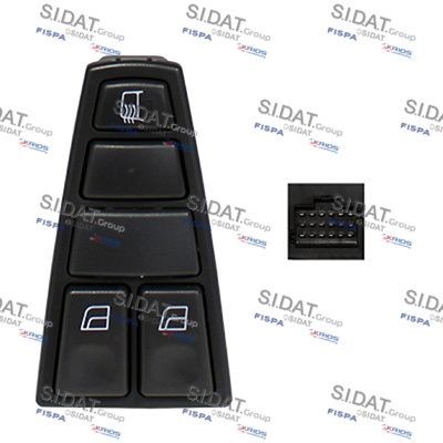 SIDAT Kytkin, lasinnostin 5.145812A2 5.145812A2 SIDAT Ikkunannostimen katkaisin LAND ROVER DISCOVERY