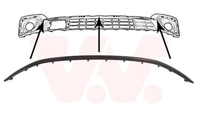 VAN WEZEL Pynte- / beskyttelsesliste, kølergitter 1766518 Kølergrill VAN WEZEL Fiat SEDICI 1766518