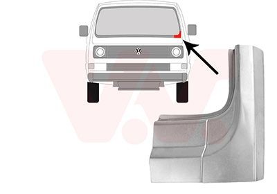 VAN WEZEL Πλαίσιο μπροστινού παρμπρίζ 5870151 VAN WEZEL 5870151 Οροφής / κολόνες θυρών / πλαίσιο Subaru Impreza 3 τιμες