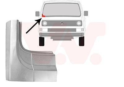 VAN WEZEL Első szélvédő keret 5870152 VAN WEZEL 5870152 Karosszéria elemek CHRYSLER LE BARON Kombi