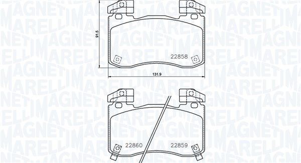 MAGNETI MARELLI Τακάκια φρένων 363700430113 Αγωνιστικά τακάκια MAGNETI MARELLI Kia RIO 363700430113