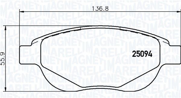 MAGNETI MARELLI Brzdové doštičky/platničky 363700461137 Brzdové doštičky / platničky MAGNETI MARELLI Peugeot EXPERT 363700461137