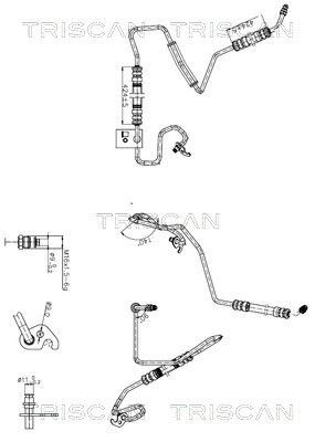 Tubo hidráulico, direcção TRISCAN 8516 16044 TRISCAN 8516 16044: Tubo da direção Ford TRANSIT CONNECT 2023