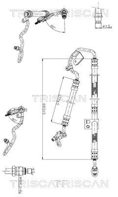Stuurbekrachtiging slang TRISCAN 8516 23009 TRISCAN 8516 23009: Hydraulische slang besturing Mercedes E-Klasse 2016