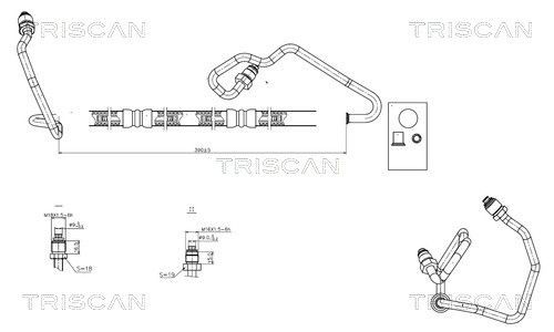 TRISCAN Hydraulikkslange, styring 8516 24002 TRISCAN 8516 24002 Hydraulikkslange, styring