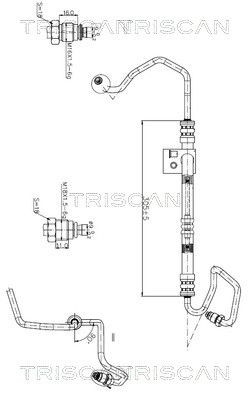 Stuurbekrachtiging slang TRISCAN 8516 24003 TRISCAN 8516 24003 Stuurbekrachtiging slang Opel CORSA 2002