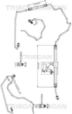 TRISCAN Hydraulic Hose, steering system 8516 25006 Renault L70_ Power steering hose 8516 25006 TRISCAN