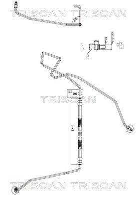 TRISCAN Hydraulic Hose, steering system 8516 27002 TRISCAN 8516 27002 genuine Volvo v40 power steering hose price