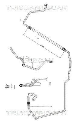 TRISCAN Hydraulikslange, styretøj 8516 28005 TRISCAN 851628005 Hydraulik rør Land Rover DISCOVERY originale