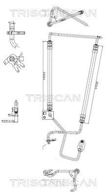 Flessibile idraulica, Sterzo TRISCAN 8516 28006 TRISCAN 8516 28006 Tubo servosterzo Peugeot 206 2006