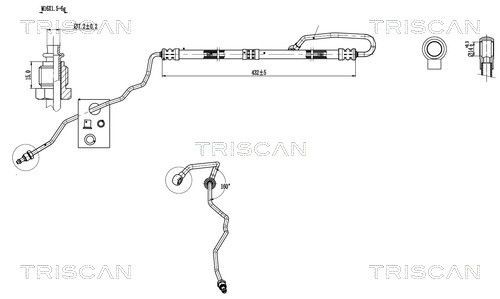 TRISCAN Hidrauliskā šļūtene, Stūres iekārta 8516 29024 TRISCAN 8516 29024 Stūres šļūtenes Seat Ibiza 6l1 orģinālās cena