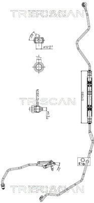 TRISCAN Hydraulic Hose, steering system 8516 29046 TRISCAN 8516 29046 Golf 3 Convertible power steering pipe replacement