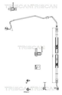 TRISCAN Hydraulikkslange, styring 8516 40002 TRISCAN 8516 40002 Hydraulikkslange styring PEUGEOT 3008 hva koster