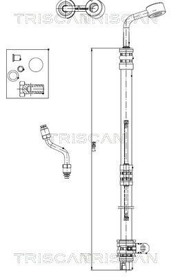 Hydraulikkslange, styring TRISCAN 8516 43006 TRISCAN 8516 43006 Servo slange HYUNDAI SANTA FE 2017