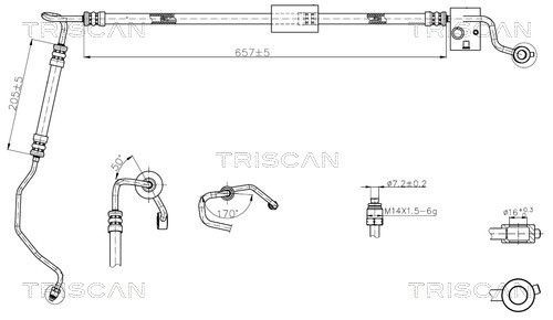 TRISCAN Styrservoslang 8516 43008 TRISCAN 8516 43008 Styrservoslang Hyundai Tucson jm original
